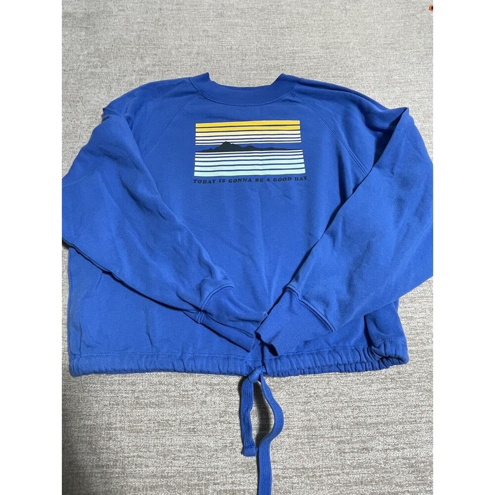 Vintage Old Navy Sweatshirt Women’s S Small Tall Cropped Sweatshirt Blue